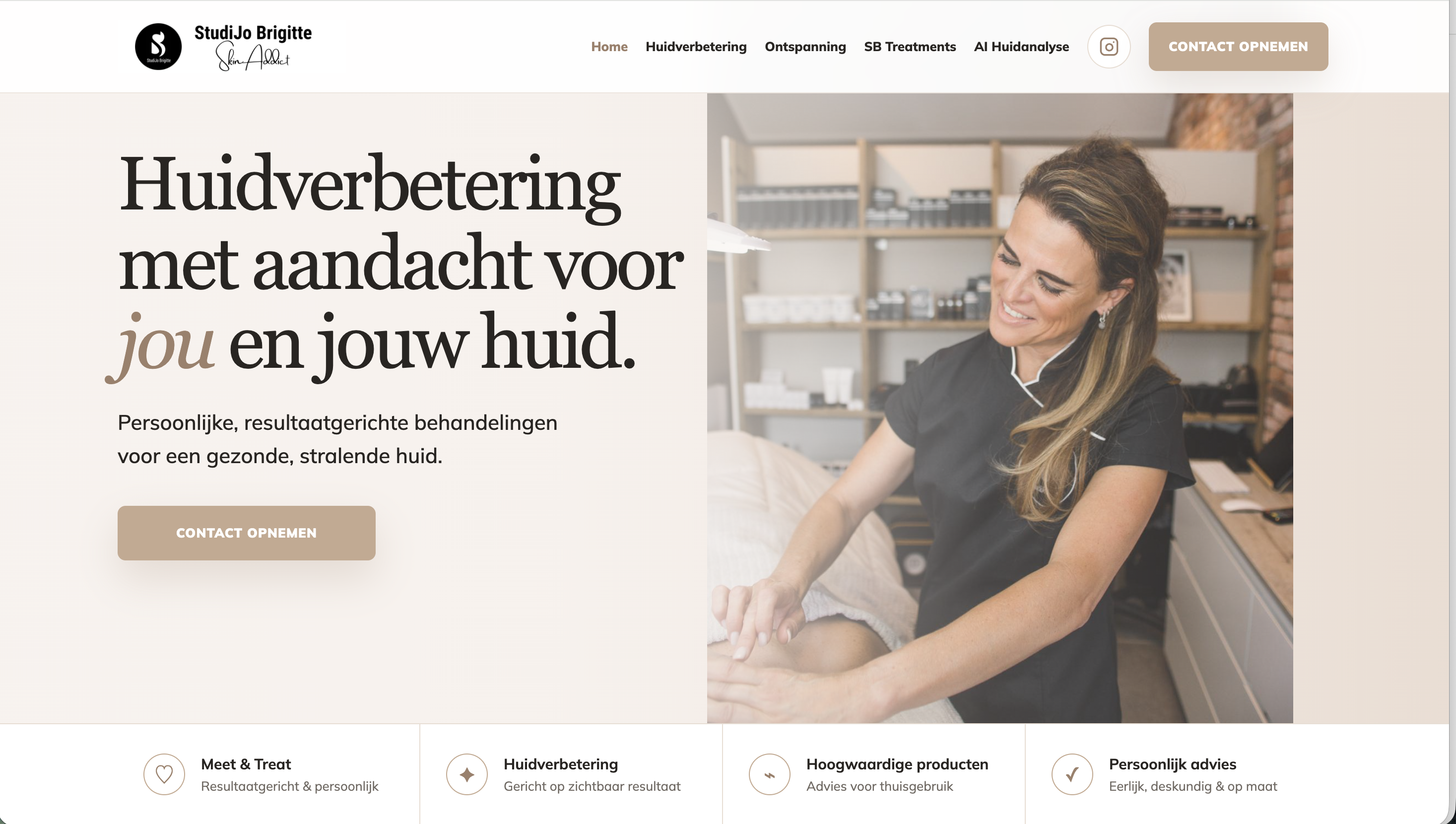 Website voorbeeld StudiJo Brigitte